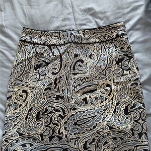 Vineyard Vines Blue and White Paisley Pencil Skirt